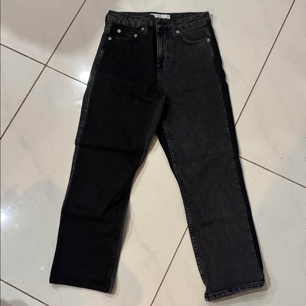 Two-Tone Black and Gray Jeans